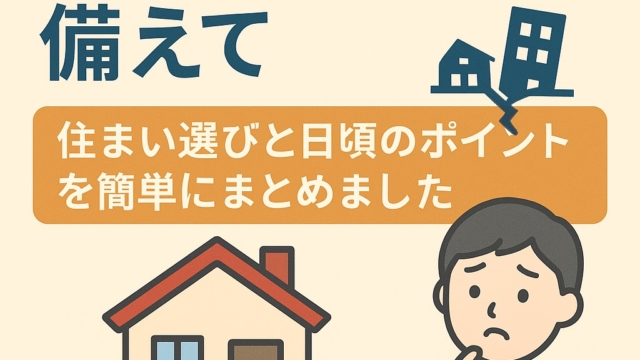 🏡💥いつ起きてもおかしくない”震災”に備えて