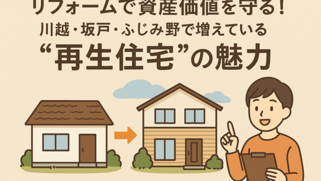 🏠リフォームで資産価値を守る！川越・坂戸・ふじみ野で増えている“再生住宅”の魅力